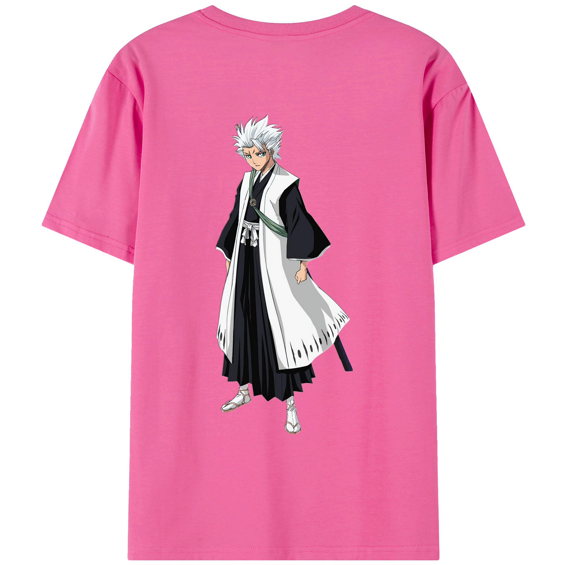 （画像用） ブリーチ 日番谷冬獅郎（ひつがや とうしろう） BLEACH Hitsugaya Toushirou レディース半袖Tシャツ(バックプリント)